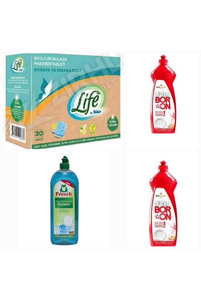Boron Natural Organic Vegan Dishwashing Detergent Set (9 Pieces)