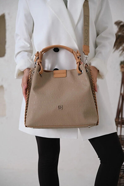 JP POLO Women's Original Just Polo Large Size Adjustable Strap Luxury Hand and Shoulder Bag Shoulder Bag