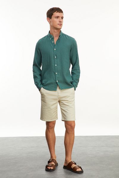 Mudo Slim Fit Linen Shirt
