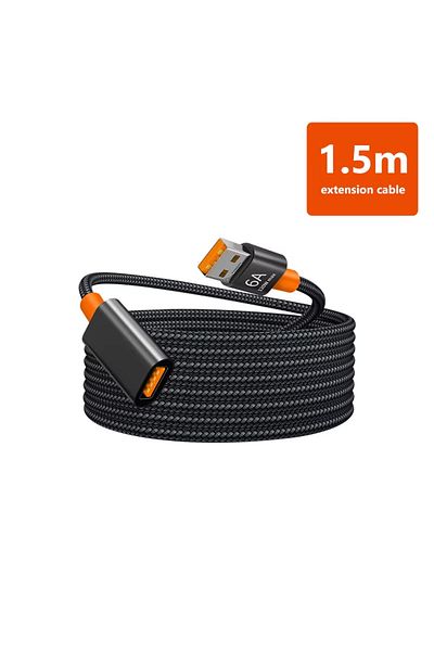 Choice كابل تمديد USB 3.0/2.0 بطول 1.5 متر من NNBILI 6A لنقل البيانات بسرعة عالية لأجهزة الكمبيوتر واللاب توب والتلفزيون وأجهزة Xbox One/Series