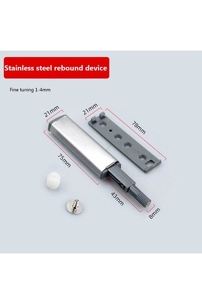 XMSJ 10pcs 10pcs Door Stopper Cabinet Catches Stainless Steel Push To Open Touch Damper Buffers Soft Quie
