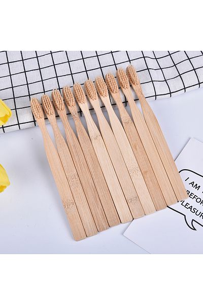 Choice 10Pcs Health Low Carbon Environmental Protection Bamboo Charcoal Toothbrush