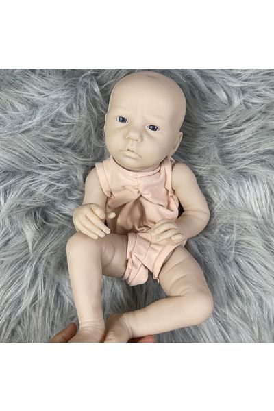 MRB Blue Eyes Unpainted Doll Kit MRB 19 Inch Vinyl Reborn Doll Kit Ellie Sue Newborn Lifelike Unfinished