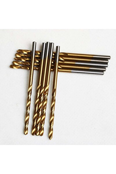 Choice5 Round 4mm 10pcs golden 10PCS Drill Bit Set High Speed Steel Twist Dri...