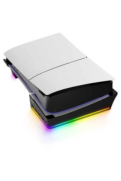 Choice Black IPEGA Horizontal Stand with RGB LED Light for P5 Slim &P5 Pro,Console Accessories with 14 Ligh
