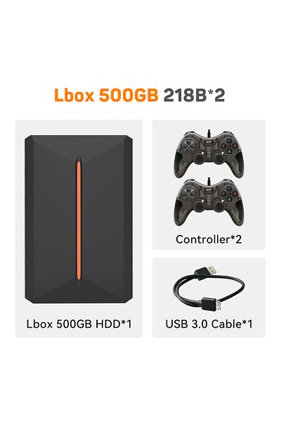Choice HDD-Wired Gamepad Launchbox Emulation Hard Drive With 3700 3D/PC Games External Game Hard Disk For P
