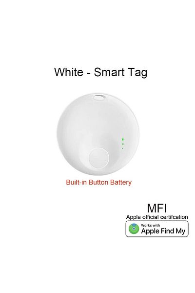 Choice White Smart GPS Tracker Mini Tag For IOS Apple Find My APP ITag Anti Lost Reminder Device MFI Rated