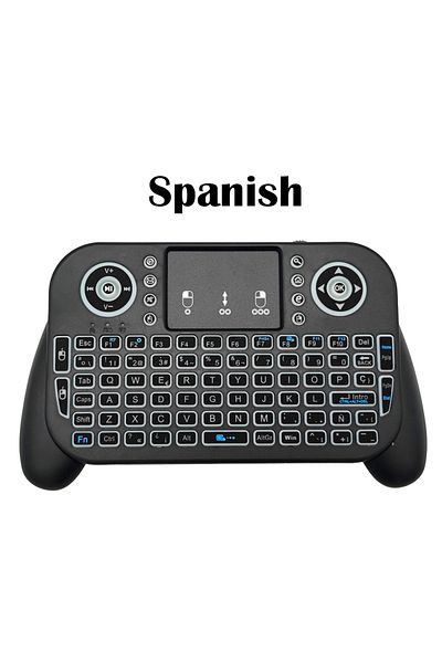 Choice Backlit Spanish Mini Wireless Keyboard V8 7 Backlit 2.4G Bluetooth Air Mouse Remote Control Touchpad