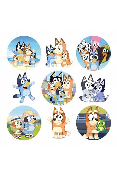 Choice opp bag 20 sheets 2024 New Sale 20 Sheets/180 Anime Bluey Decorative Bingo Family Children'S Birthda