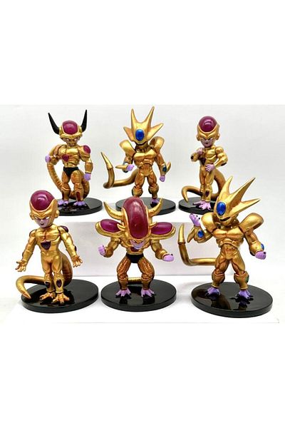 Choice pack by bag 01 6pcs/set Golden Version Dragon Ball Z Freeza Action Figure Model Toys 8-10cm