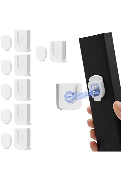 Choice عملة بيضاء 6 قطع جهاز تحكم عن بعد مغناطيسي مع كوب شفط قوي لاصق مثبت على الحائط للتلفزيون