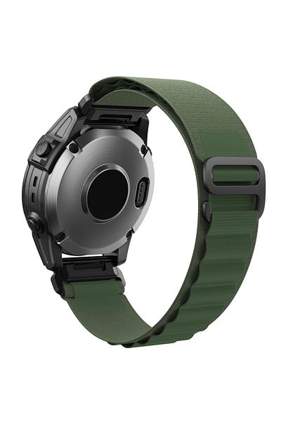 Choice Quick fit 22mm Green 22mm 26mm Loop Nylon Quick Release Strap for Garmin Fenix 7X 7 Pro Fenix 6X 6 5