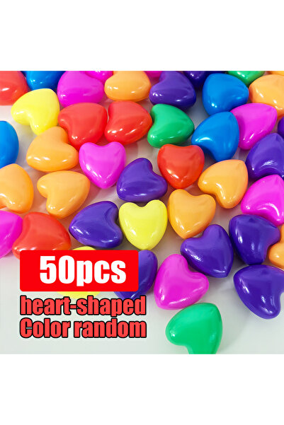 Choice 50 قطعة من كرات الرياضة الخارجية الملونة على شكل قلب، مياه ناعمة، حمام...