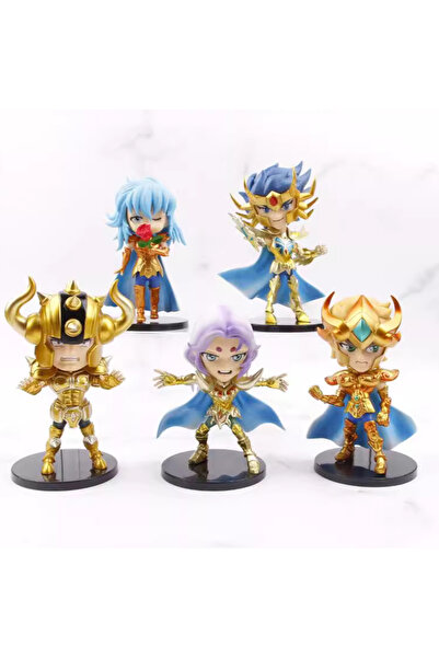 Choice pack by bag 01 5pcs/set Japan Anime Gold Saint Seiya Taurus Gemini Pisces Action Figure Collectible