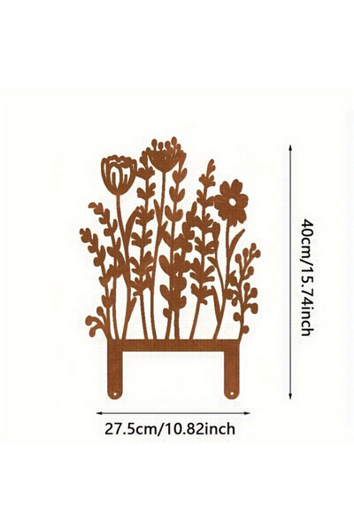 Choice TY6660-02 وتد معدني ريفي للحديقة على شكل زهور برية - ديكور خارجي أصفر ...