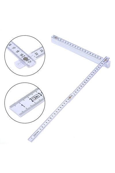 ANENG 2m 2m Slide Ten-parts Fold Up Rulers Folding Versatile Inside Carpenter's Education Meter Lightweig