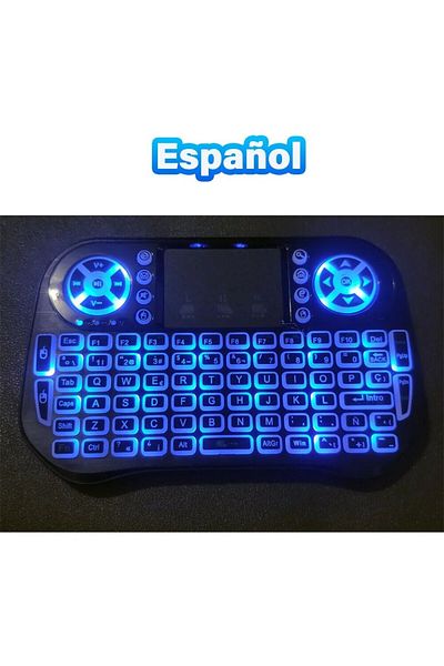 Yitukeji Spanish Wireless Bluetooth Mini Keyboard 2.4G Dual Mode Backlit English Russian French Spanish Portu