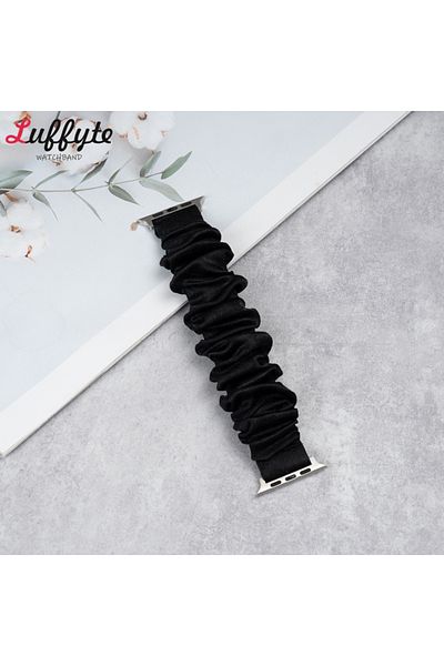 Choice 38mm 40mm 41mm Black Elastic Scrunchie Strap for Apple Watch Band 44mm 40mm 42mm 41mm 38mm 45mm 49mm