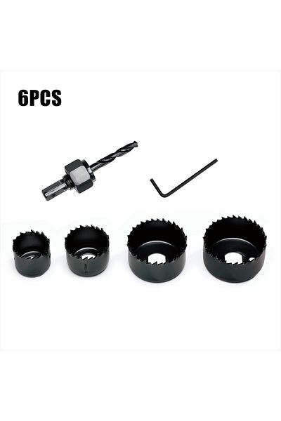 SHENSEN 6PCS Hole Saw Set,Metal Core,6PCS Saw Cup Wood Crown, Drill Bit For Wood ,Woodworking Tools