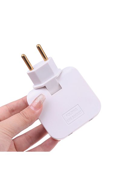 Choice Pink Adjustable EU Extension Plug Electrical Adapter With USB For Mobile Phone Charging Converter So