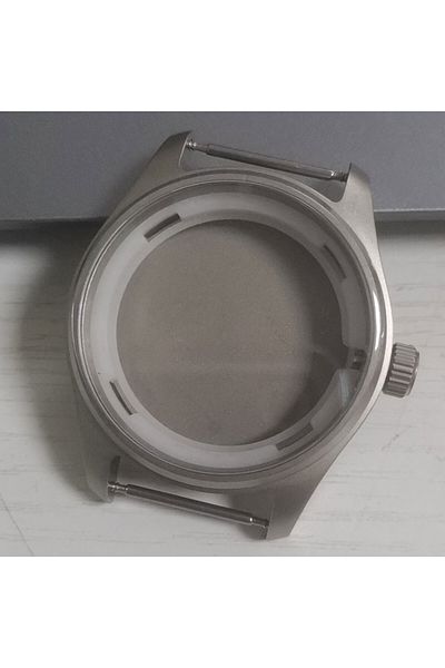 Choice NH35 NH36 case 39mm titanium-solid TransparenT Pilot Watch Case Titanium 316L Steel for NH34 NH35 NH