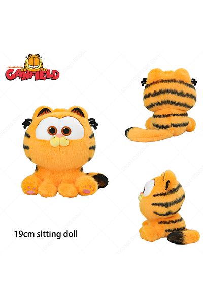 Choice 19cm-sit Garfield Original Plush Toy Cute Garfield Cat Stuffed Doll Soft Keychain Pendant Backpack R