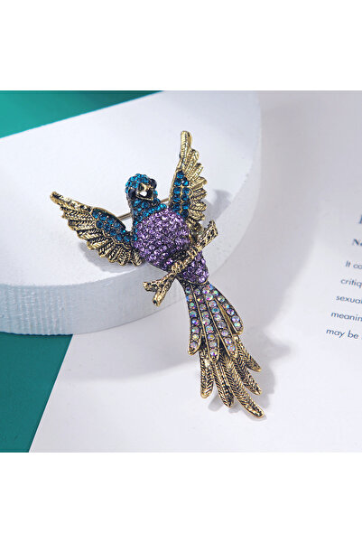 Choice دبوس طائر الطنان الفاخر من ZAKOL مصنوع من الكريستال بالكامل للنساء وال...