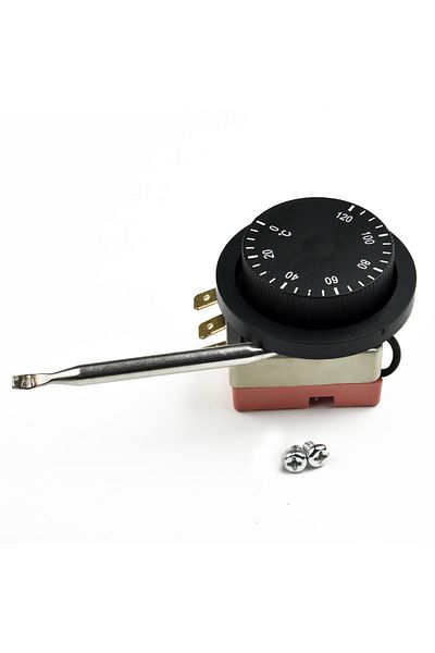 Choice 12V 0-120°C Car Electric Fan Capillary Adjustable Thermostat 3 Pin Tempering Switch Temperature C...