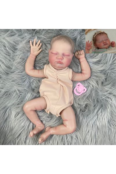 MRB 19inch MRB 19 inch Newborn Baby Reborn Doll Kit Baby Quinlyn Lifelike Soft Touch Already Painted Unf