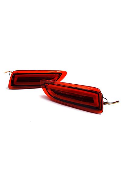 Choice Red-2Pcs 2Pcs/Pair LED Car Lights Rear Bumper Reflector Light Car Accessories LED Brake Signal Lamp