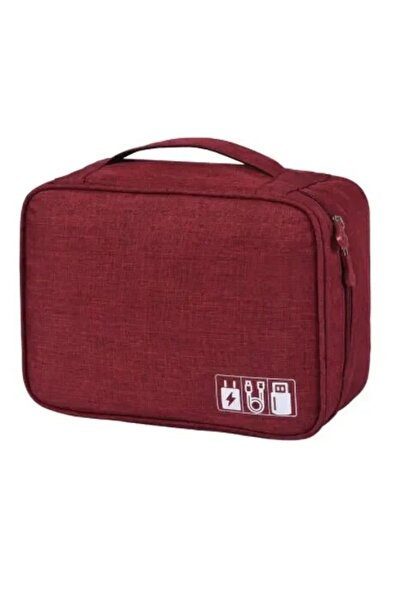 Choice حقيبة تخزين بيانات رقمية جديدة للسفر من M Burgundy بسعة كبيرة وشبكة مض...
