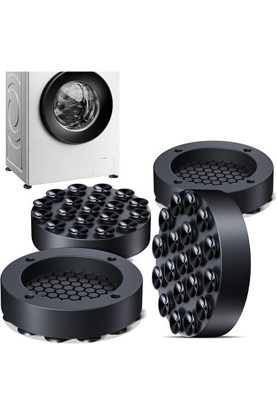 Choice 1 Pc 1.7inch 4pcs Black Anti-vibration Washing Machine Feet Pad Silicone Non-slip Mat Universal Sile