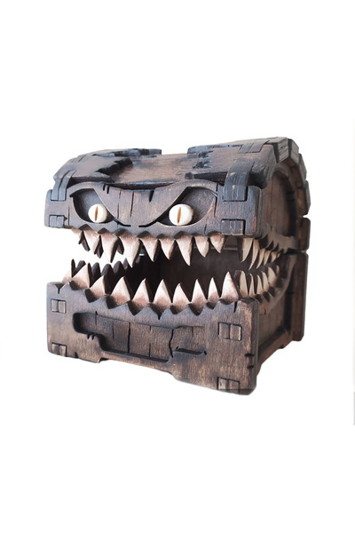 Choice 1 pc Dungeons And Dragons Treasure Chest Monster Figurines Dice Storage Building Block Crafts Orname