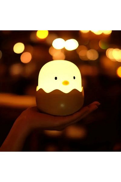 Choice Warm Yellow Chick Egg Bedside Nightlight for Silicone Touch Sensor Lampara Led for Lamp with Touch