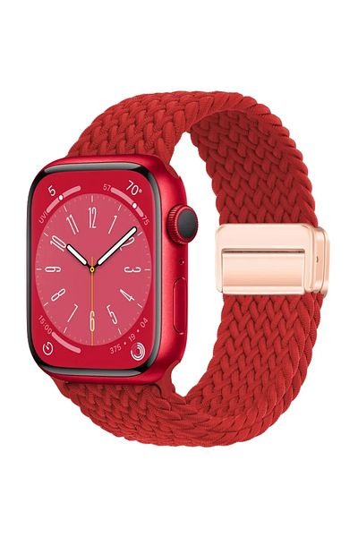 Choice 38mm 40mm 41mm Red Braided Strap For Apple Watch Band 44mm 40mm 45mm 49mm 41mm 38 buckle Bracelet iW