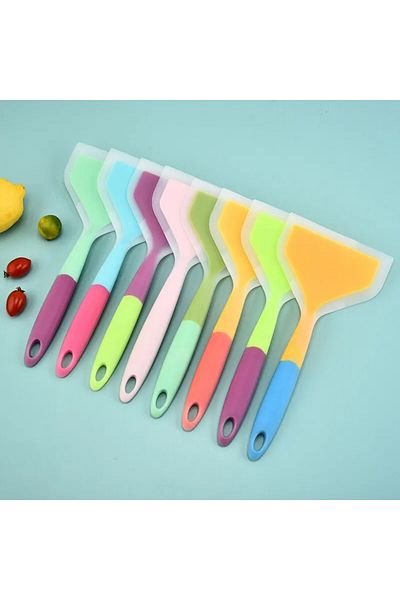 Choice 1pc Random Color 1pc Silicone Spatula Cooking Utensils Beef Meat Egg Kitchen Scraper Wide Pizza Cook