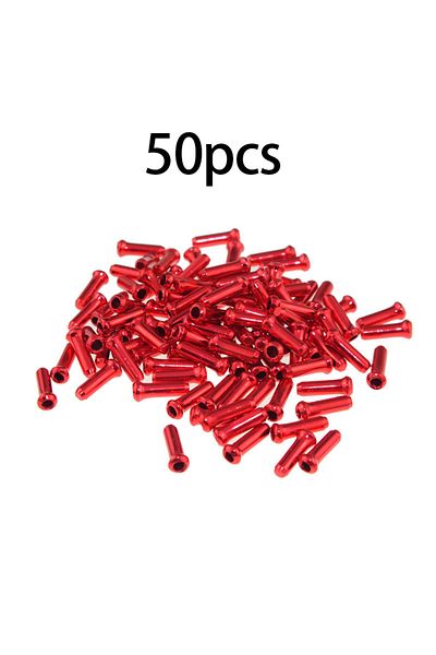 Choice 50pcs Red 50Pcs Bike Inner Cable End Caps Alloy Road Mountain Bikes Brake Tips Shift Cable End Crimp