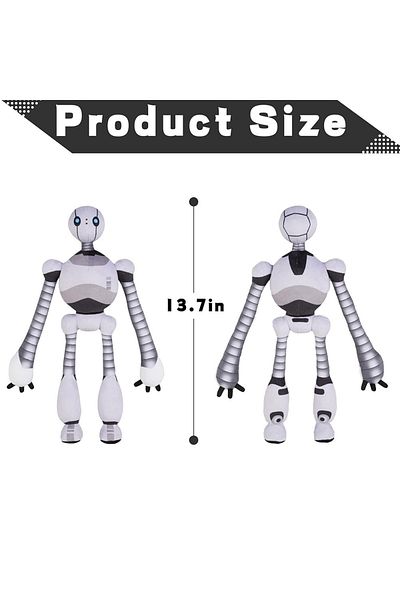 Shunmaii 1pc The Wild Robot Plush Toy 13.1inch Roz For Fans Gift Soft Stuffed Robot Pillow Home Decor Funny B