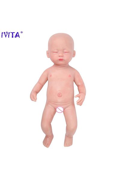 Choice 38cm (15inch) IVITA WG1509 38cm 1420g 100% Full Body Silicone Reborn Baby Doll Realistic Girl Soft B
