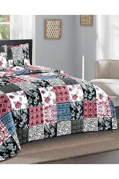 Generic 4 Pieces Floral Comforter Set For All Season Single Size 160X210Cm Velvet Bedding Set