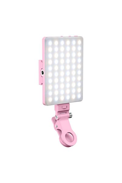 Choice Pink MAMEN Bi-Color Phone Selfie Light Video Lamp with Clip for Laptop Computer 2000mAh Rechargeable