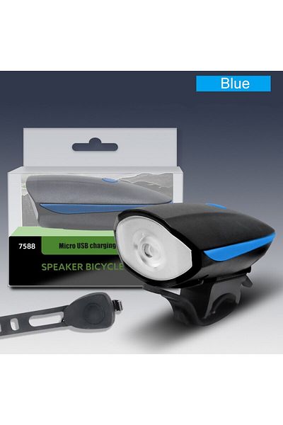 Choice China 50008-blue Black Bicycle Light Usb Led Waterproof With Horn Mountain Bike Dark Night Outdoor R