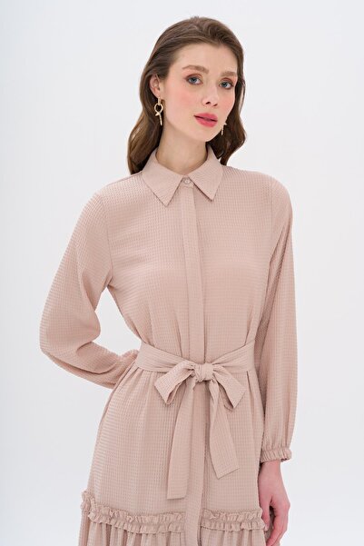 Olcay Μακρύ φόρεμα με φούστα με ζώνη KUM 9766-E