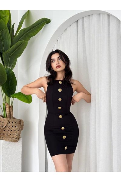 modaserdem Rochie de seară-rochie de absolvire cu nasturi trandafiri pentru femei