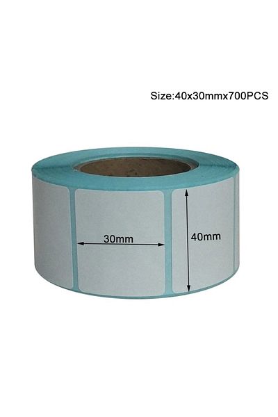 Choice 1Roll 40x30mm 700PCS 20-50mm multi-size thermal label white blank label thermal label POS printer st