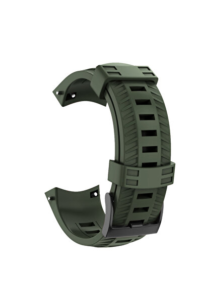 Choice سوار معصم من المطاط والسيليكون مقاس 24 مم باللون الأخضر العسكري من Suu...