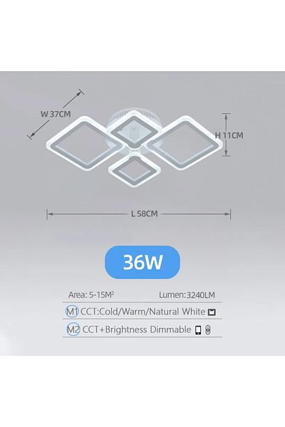 IRALAN Remote dimming WHITE IRALAN Ceiling Lamp Bedroom Pendant Light Lighting Dining Room Kitchen Aisle B
