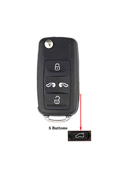 Choice حافظة مفاتيح سيارة YIQIXIN 4 + 1 Blackbutton 4 5 أزرار قابلة للطي لسيا...