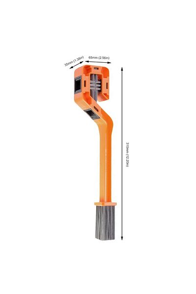ALLOYSEED Big Motorcycle Chain Cleaning Brush Double Head Bike Chain Washer Cleaner Multifunction Portable For