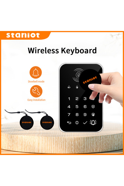 staniot لوحة مفاتيح تعمل باللمس لاسلكية 433 ميجا هرتز، قطعتان من بطاقة RFID، ...